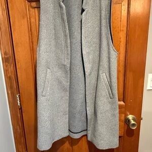 Zara Gray Open-Front Vest